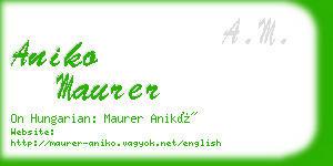 aniko maurer business card